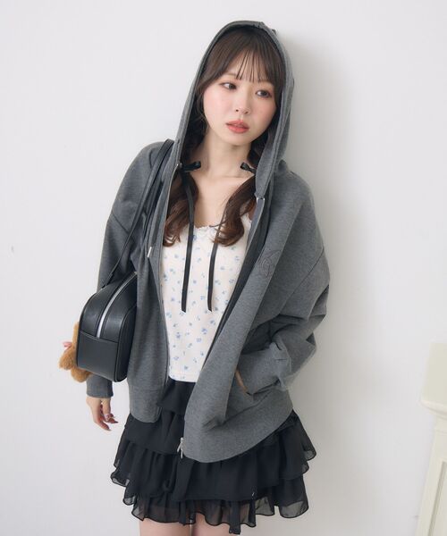 Emsexcite（エムズエキサイト） tシャツ 裏毛BIGパーカー レディース