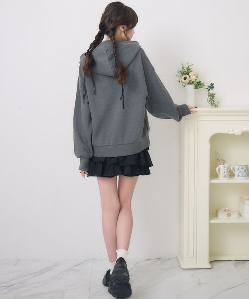 Emsexcite（エムズエキサイト） tシャツ 裏毛BIGパーカー レディース