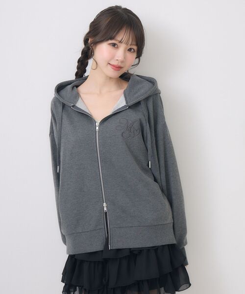 Emsexcite（エムズエキサイト） tシャツ 裏毛BIGパーカー レディース