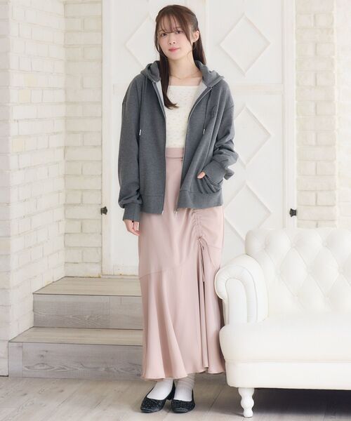 Emsexcite（エムズエキサイト） tシャツ 裏毛BIGパーカー レディース