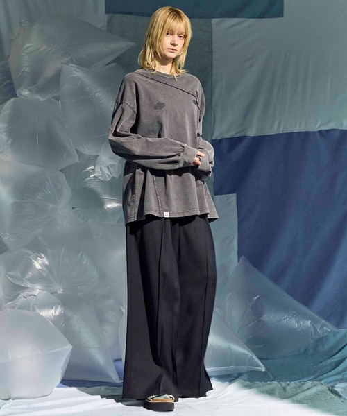 ち*お様 メゾンスペシャル ウールミックスダブルクロスボックスタックワイドパンツ MAISON SPECIAL（メゾンスペシャル）の「《UNISEX》Wool Mixed