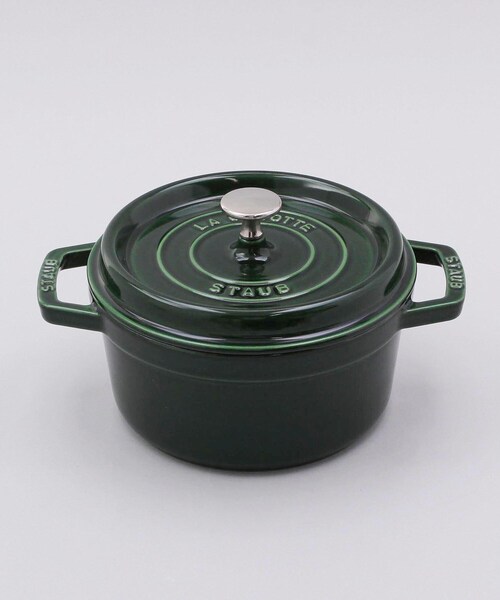 STAUB　ストウブ ココットラウンド　20cm バジルグリーン 212 KITCHEN STORE 鍋 ココットラウンド 20cm バジルグリーン