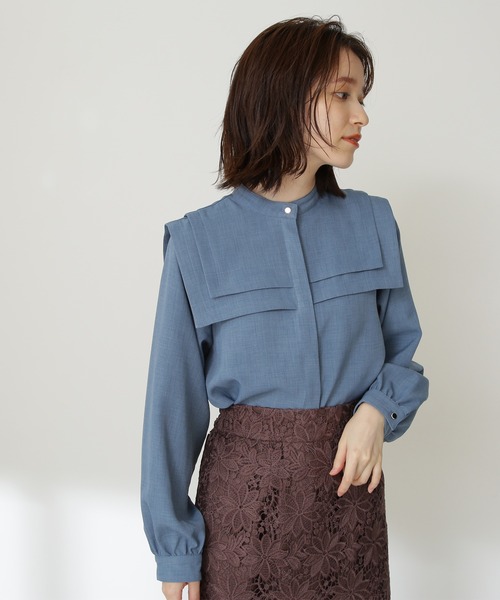 「N.（N. Natural Beauty Basic）」 長袖ブラウス MEDIUM ネイビー レディース N.Natural Beauty Basic 「N.（N. Natural Basic）」 長袖