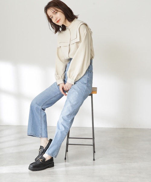 「N.（N. Natural Beauty Basic）」 長袖ブラウス MEDIUM ネイビー レディース N.Natural Beauty Basic 「N.（N. Natural Basic）」 長袖
