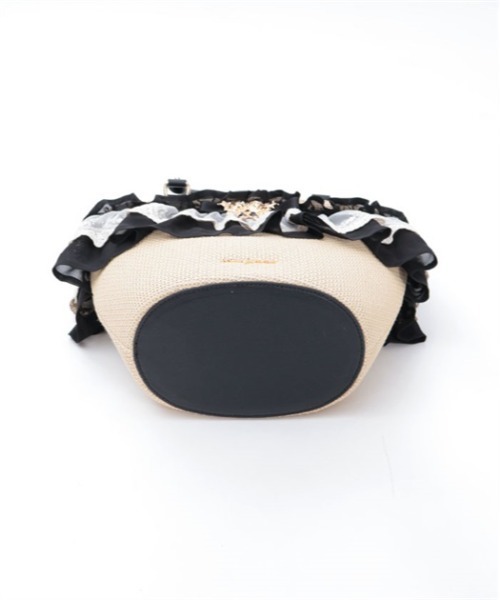 axes femme　レースかごバッグ　黒 axes femme｜レースフリルかごトート | Rakuten Fashion(楽天