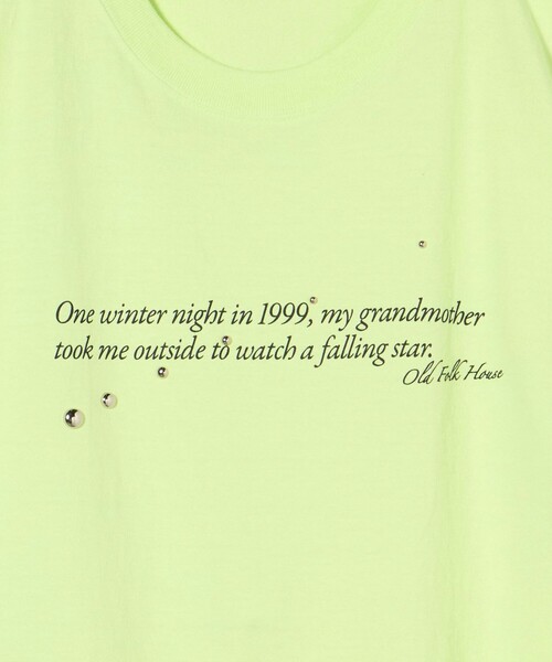 OLD FOLK HOUSE ネイビー Tシャツ サイズ0 OLD FOLK HOUSE tシャツ 「OLD HOUSE」 スタッズ Tシャツ メンズ