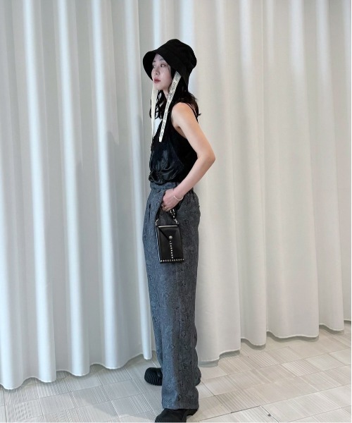 Ameri（アメリ） ワイドパンツ パンツ MEDI LILY JACQUARD STRAIGHT