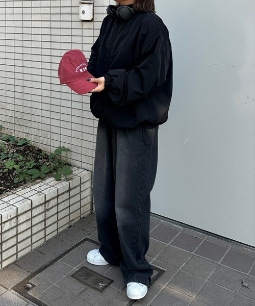 「kutir」 ナイロンブルゾン MEDIUM スモークグレー レディース_画像2