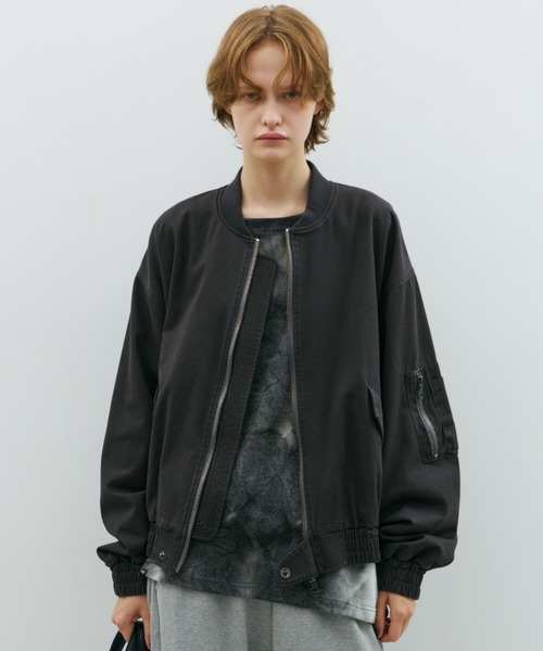 MA-1 フライトジャケット グレー S SPU MA-1 ジャケット フライトジャケット メンズ 春 春服