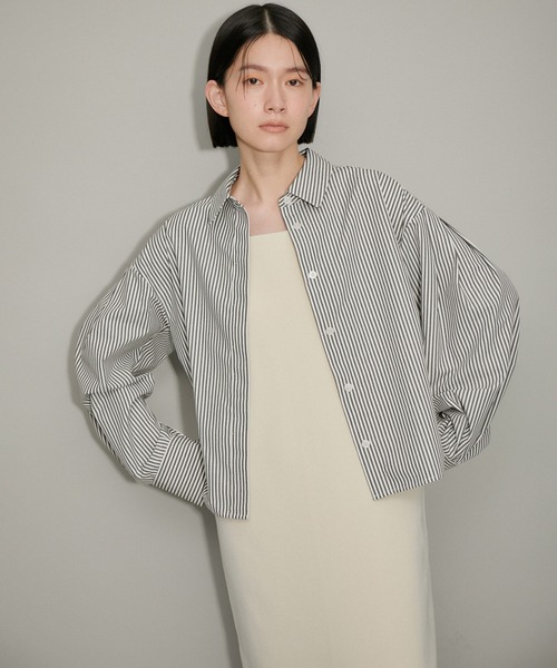 「ADAM ET ROPE'」 長袖シャツ 38 ブラック レディース
