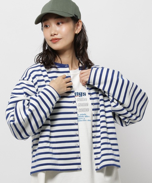 「niko and...」 カーディガン LARGE レッド レディース