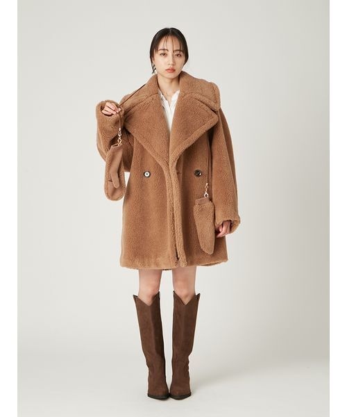 FRAY I.D 手袋 ECOPELレザーストラップ付きミトン レディース