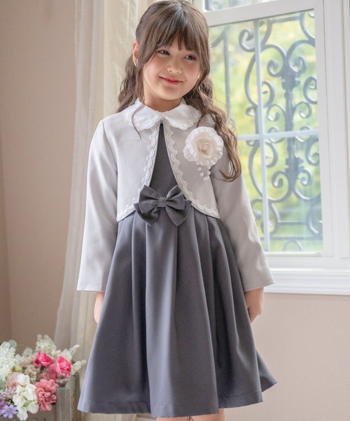 ■美品■アンサンブル フォーマルワンピース 卒園 入学 発表会 結婚式 発表会 Catherine Cottage フォーマル 発表会 卒園式 入学式 丸襟