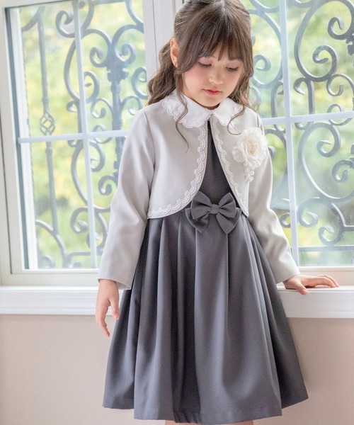 ■美品■アンサンブル フォーマルワンピース 卒園 入学 発表会 結婚式 発表会 Catherine Cottage フォーマル 発表会 卒園式 入学式 丸襟