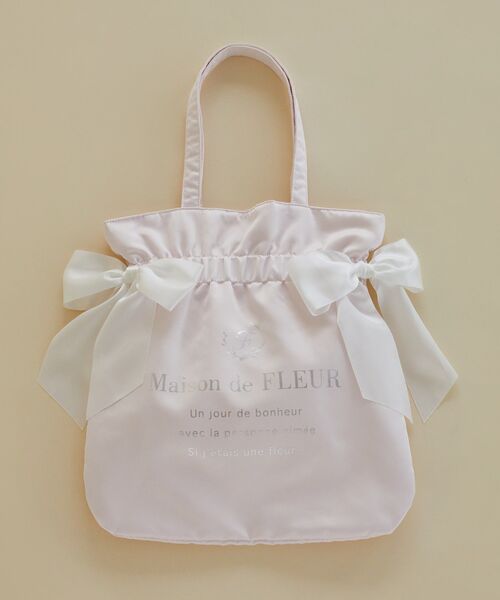 Maison de FLEUR（メゾンドフルール） トートバッグ ダブルリボン 