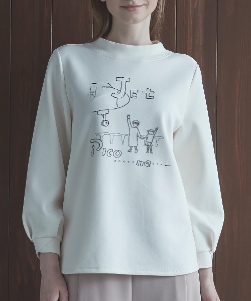 【美品】 PICONIE ピッコーネ 手描きイラストパンツ 38 ホワイト PICO LADYS