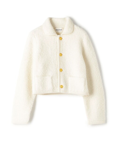 【新品】ＭＡＣＰＨＥＥ　カーディガン MACPHEE カーディガン シアーレイヤー クルーネックカーディガン