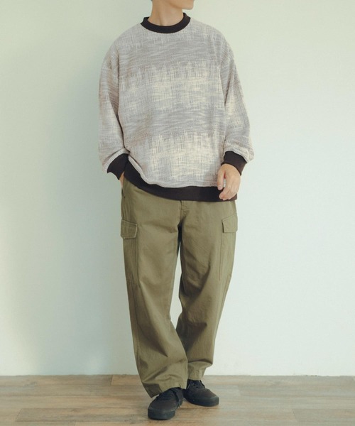 「ITEMS URBANRESEARCH」 長袖Tシャツ LARGE ブラウン メンズ
