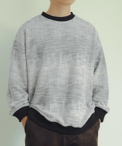「ITEMS URBANRESEARCH」 長袖Tシャツ LARGE ブラウン メンズ