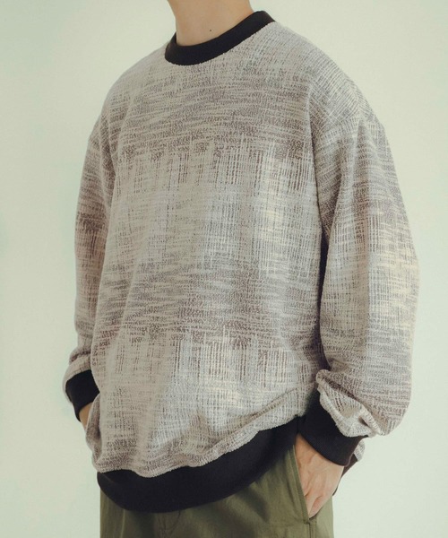 「ITEMS URBANRESEARCH」 長袖Tシャツ LARGE ブラウン メンズ