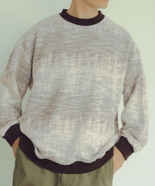 「ITEMS URBANRESEARCH」 長袖Tシャツ LARGE ブラウン メンズ