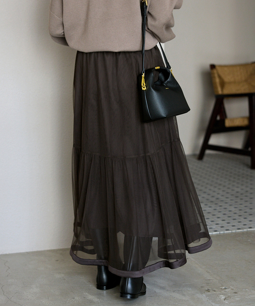 SLOBE IENA スカート チュールギャザースカート : ZOZOTOWN