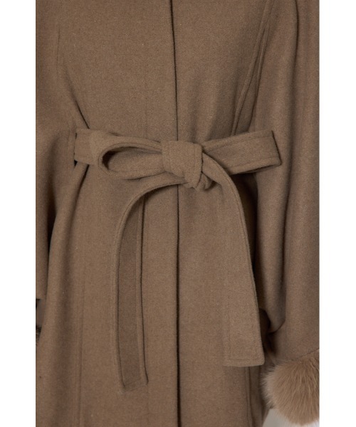 rienda（リエンダ） ポンチョ ウールMIXフードポンチョコート 秋服 冬