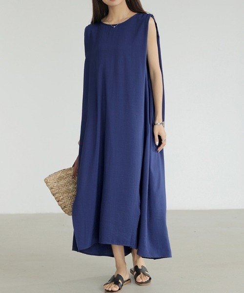 「COCOMOMO」 半袖ワンピース M ベージュ レディース_画像6