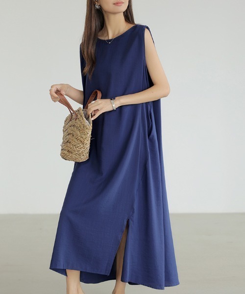 「COCOMOMO」 半袖ワンピース M ベージュ レディース_画像8