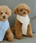 犬 服 「DOG」ケーブル編みニットマフラーの詳細画像1