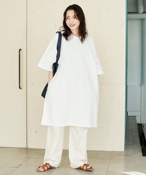 FREAK'S STORE（フリークスストア） 半袖ワンピース フリ- グリーン