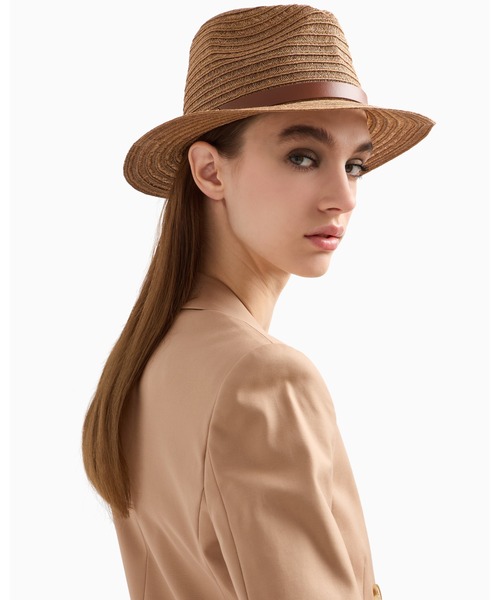 「EMPORIO ARMANI」 ハット 56cm キャメル レディースの画像