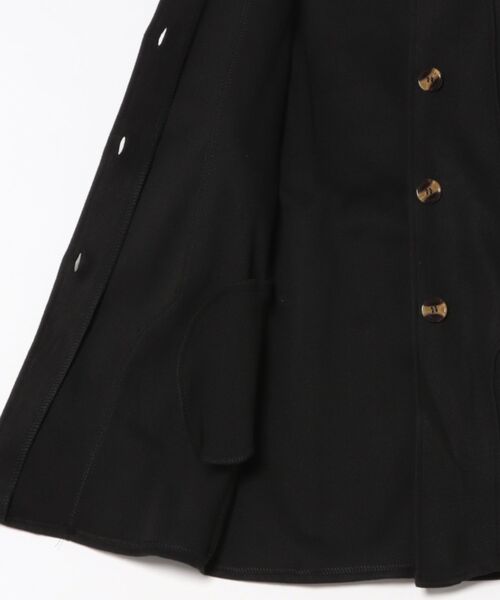 【アーカイブ 美品】ステンカラーコート ミニマルデザイン 国内製 黒 はっ水 ステンカラーコート 黒 JOURNAL WORKS スリム【AOKI公式通販】