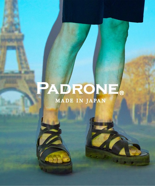 「PADRONE」 サンダル 40 ブラック メンズ_画像2