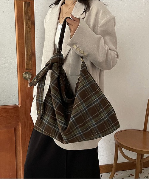 LINDAZINE様確認用 LA VORAGINE（ラ ヴォラジネ） ショルダーバッグ バッグ チェック柄大