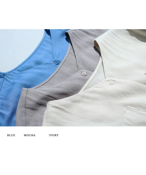 「Emilyan」 半袖ワンピース M ブルー レディース_画像5