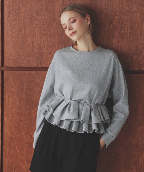 MERAKI 裾2段フリルトップス レディース : ZOZOTOWN Yahoo!店 - 通販