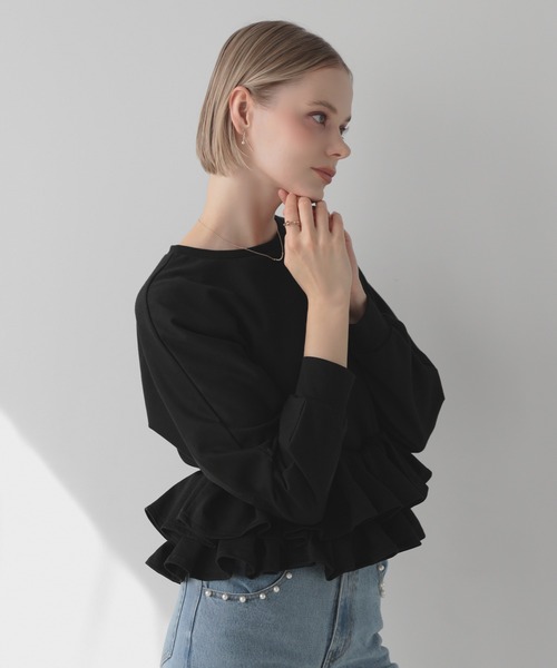 MERAKI 裾2段フリルトップス レディース : ZOZOTOWN Yahoo!店 - 通販