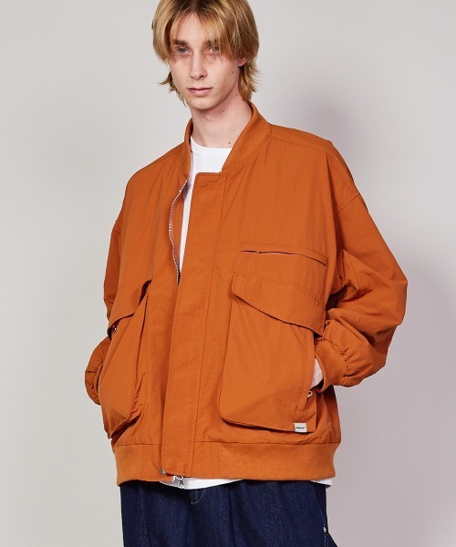 rehacer（レアセル） ナイロンブルゾン MEDIUM オレンジ メンズ