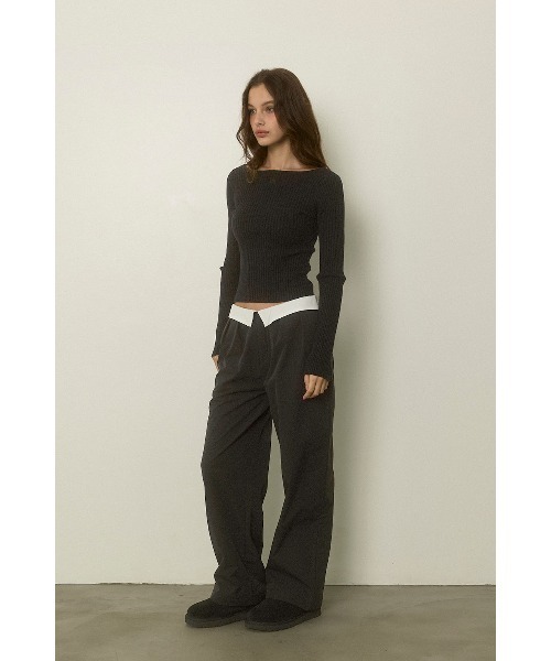 ALEXIA STAM（アリシアスタン） パンツ Wellness Turn-up Waist Warm