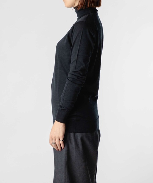 美品♡ジョンスメドレー　タートルネックセーター　ニット　ネイビー　メリノウール 楽天市場】JOHN SMEDLEY ジョンスメドレー ニットトップス CHERWELL