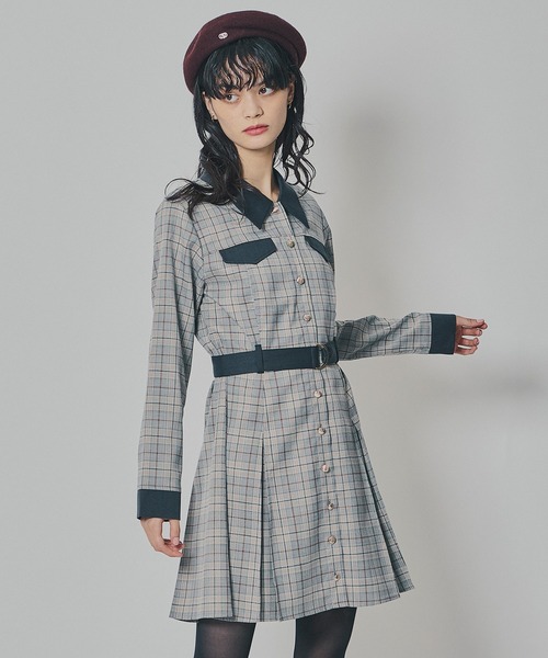 REDYAZEL（レディアゼル） ワンピース バイカラーチェックボックス