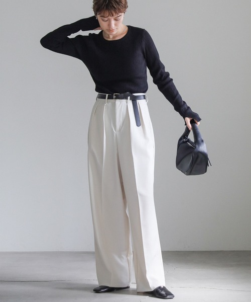 「select MOCA」 長袖ニット FREE ライトグレー レディース_画像5