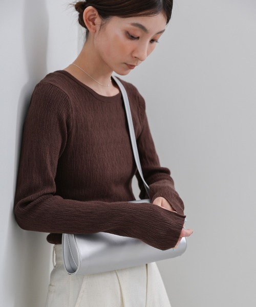 「select MOCA」 長袖ニット FREE ライトグレー レディース_画像8