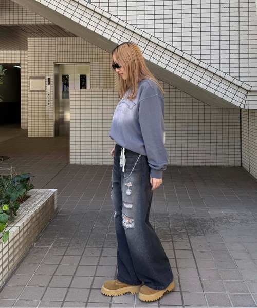 「sedacle girl」 長袖Tシャツ SMALL マスタード メンズ_画像3