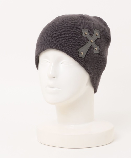 ニット帽 ニットキャップ 「Never mind the XU」cross beanie