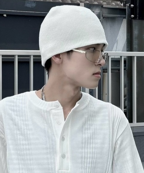 ニット帽 ニットキャップ メンズ 「Never mind the XU」cross beanie