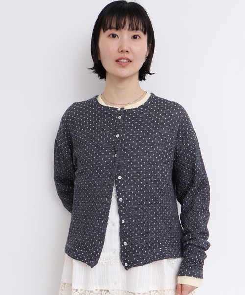l'atelier du savon　カラーブロッククルー　ニットカーディガン l'atelier du savon - l'atelier du savon カラーブロッククルー