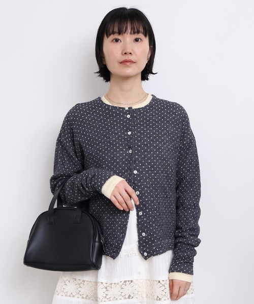 l'atelier du savon　カラーブロッククルー　ニットカーディガン l'atelier du savon - l'atelier du savon カラーブロッククルー
