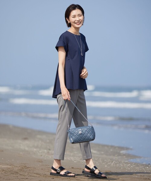 「J.PRESS Ladies」 半袖カットソー SMALL グレー レディース_画像4